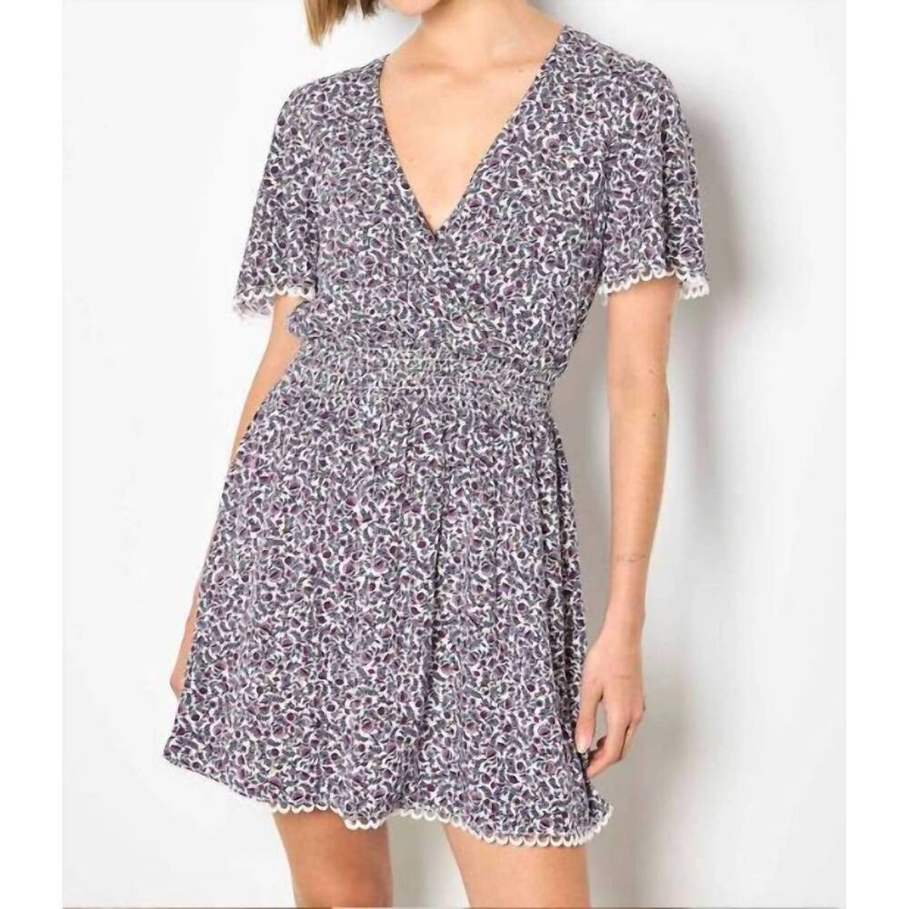 NEW APRICOT ditsy print dress in purple